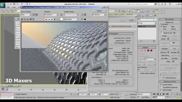 how to create architectural hexagon skin modeling in 3ds max with editable
