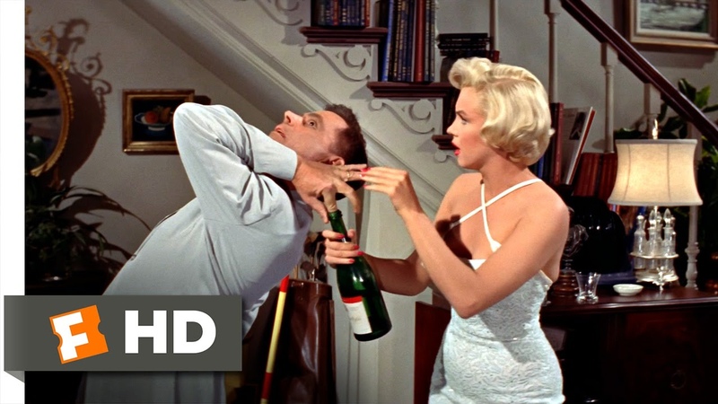 The Seven Year Itch (3, 5) Movie CLIP Opening the Champagne (1955)