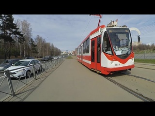 Всех с Первомаем! Трамвай “0553 по 61“ Петербурга 12-**: ЛМ-99АВН 0553 по №61 ()