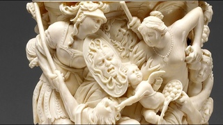 Вена, музей истории искусств. Резьба по кости: “Посуда“ / Vienna, KHM, Baroque Ivory: ’Tableware’