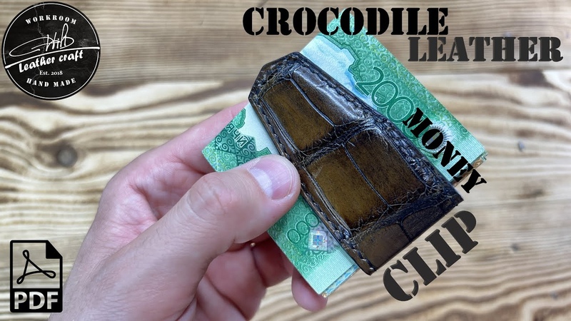 Making a Money Clip from Crocodile leather by,