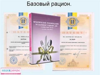 Рационы и диета Анны Модло.