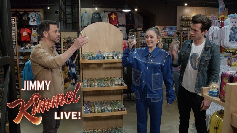 Jimmy Kimmel Helps Miley Cyrus Mark Ronson with Nothing Breaks Like a