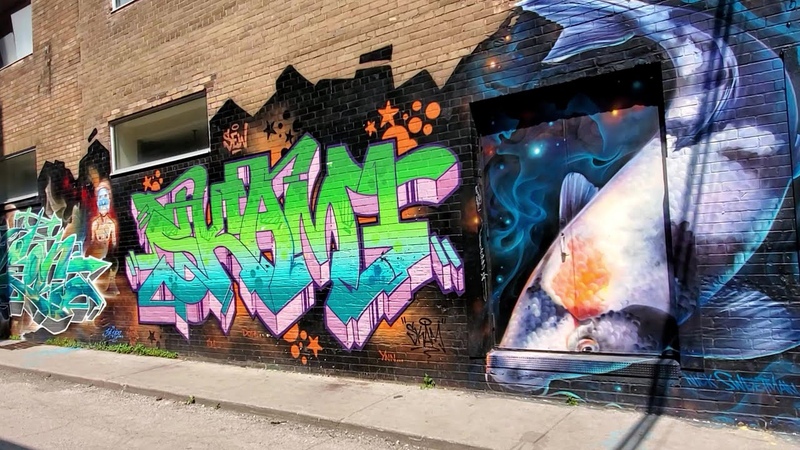 Graffiti Alley Downtown Toronto Walkthrough Tour, Toronto Street
