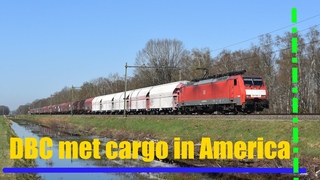 DBC 189 086 komt kalk/staaltrein langs America