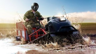 Смотрите на что способен мотобуксировщик летом! Бурлак Экспедитор.