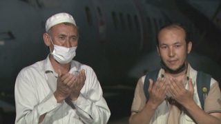 Видео прибытия кандасов из Афганистана в Казахстан